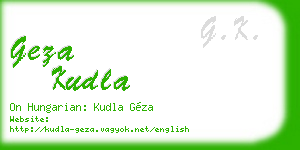 geza kudla business card